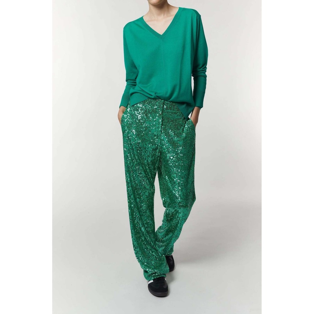 SAINTART Nessa sequin trouser green‎ XS